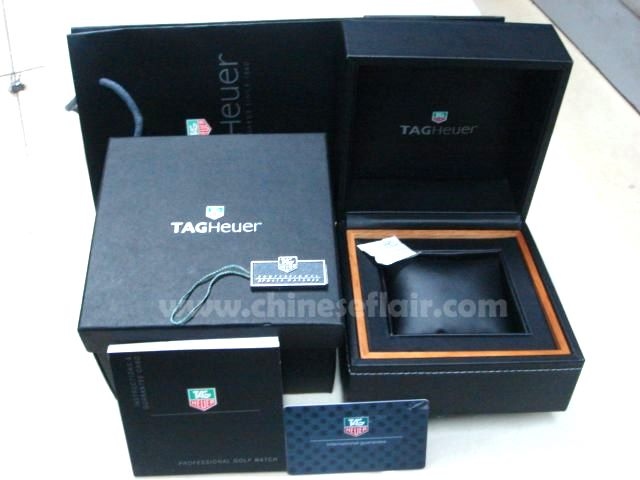 Replica Tag Heuer Watch Box / Black Leather Boxes Wholesale